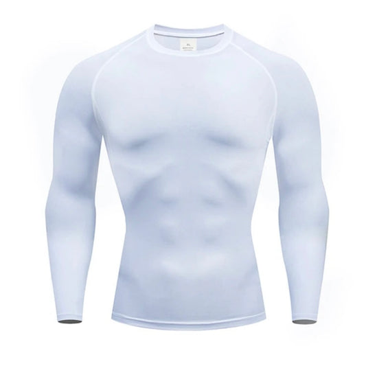 T-shirt de compression manches longues blanc
