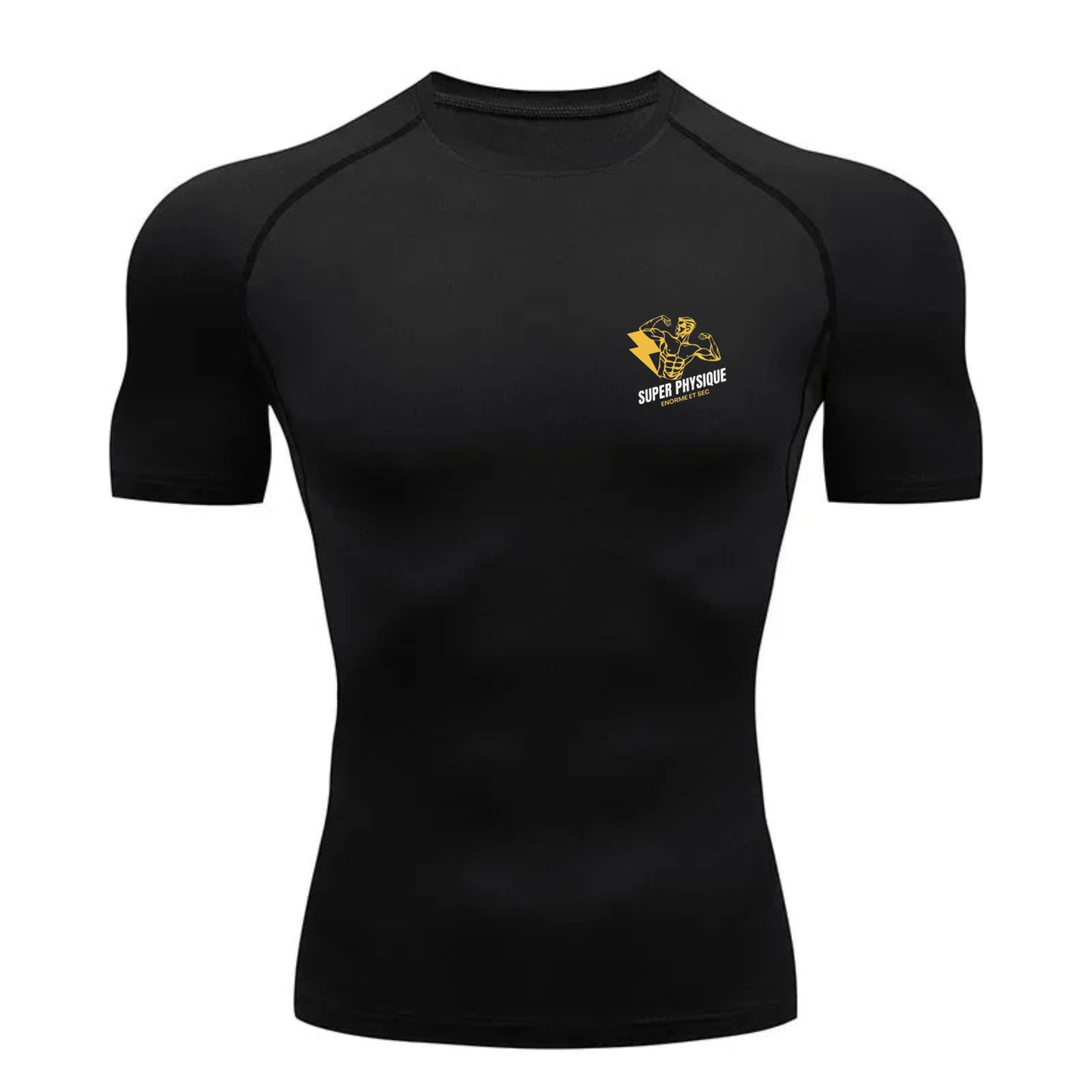 T-shirt de compression noir Superphysique
