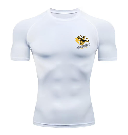 Superphysique - T-shirt de compression blanc